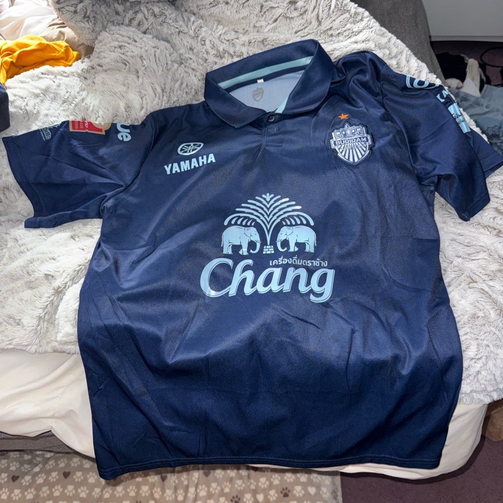 Buriram United Navy Men's Soccer Jersey with Collar